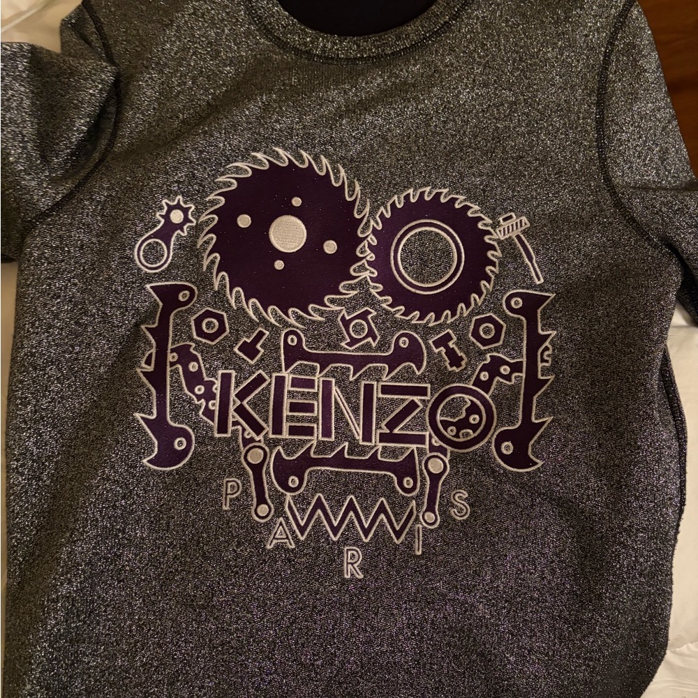 Kenzo Gray Graphic T-Shirt